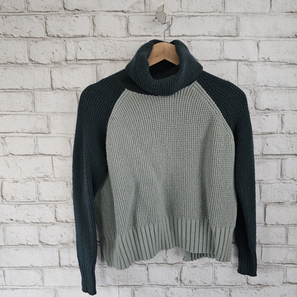 MADEWELL Green Eastbrook Turtleneck Sweater, XS - Picture 1 of 7